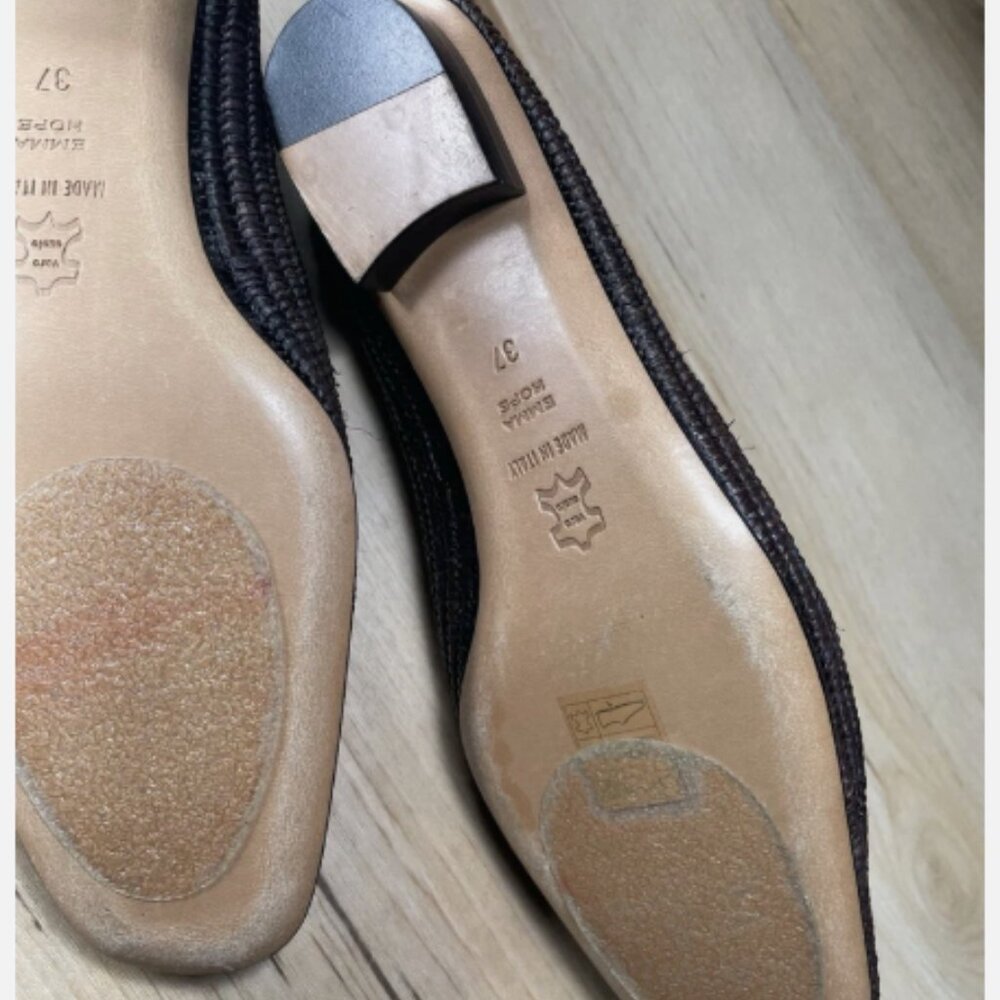 Emma Hope Woven Leather Loafers Brown Italy Women’s Size 7 Flat Comfort Shoe - Picture 5 of 11